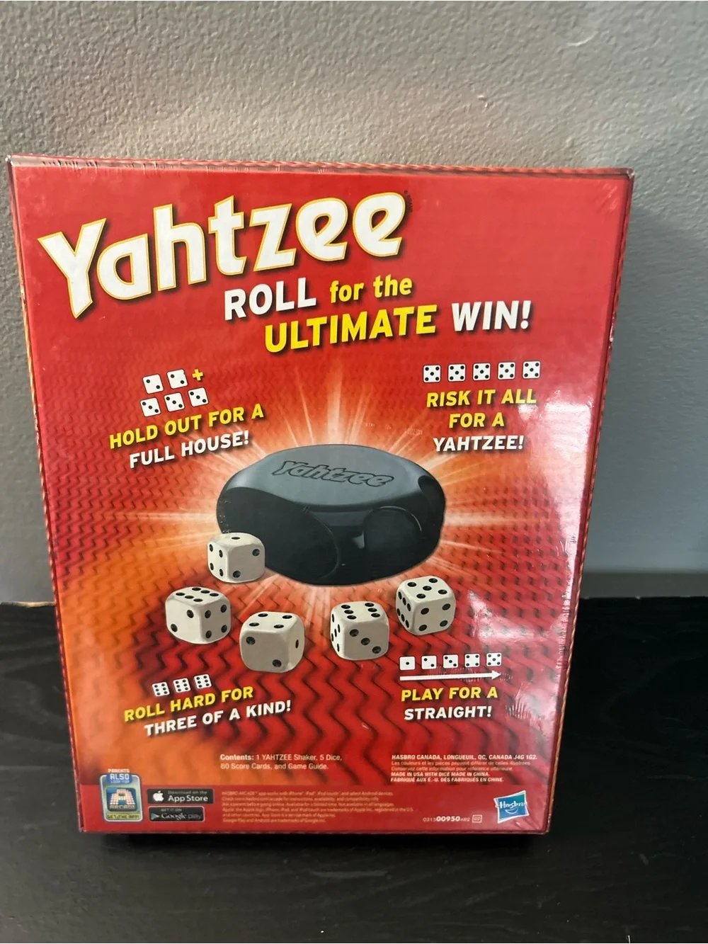 Hasbro Yahtzee Game - Red and White